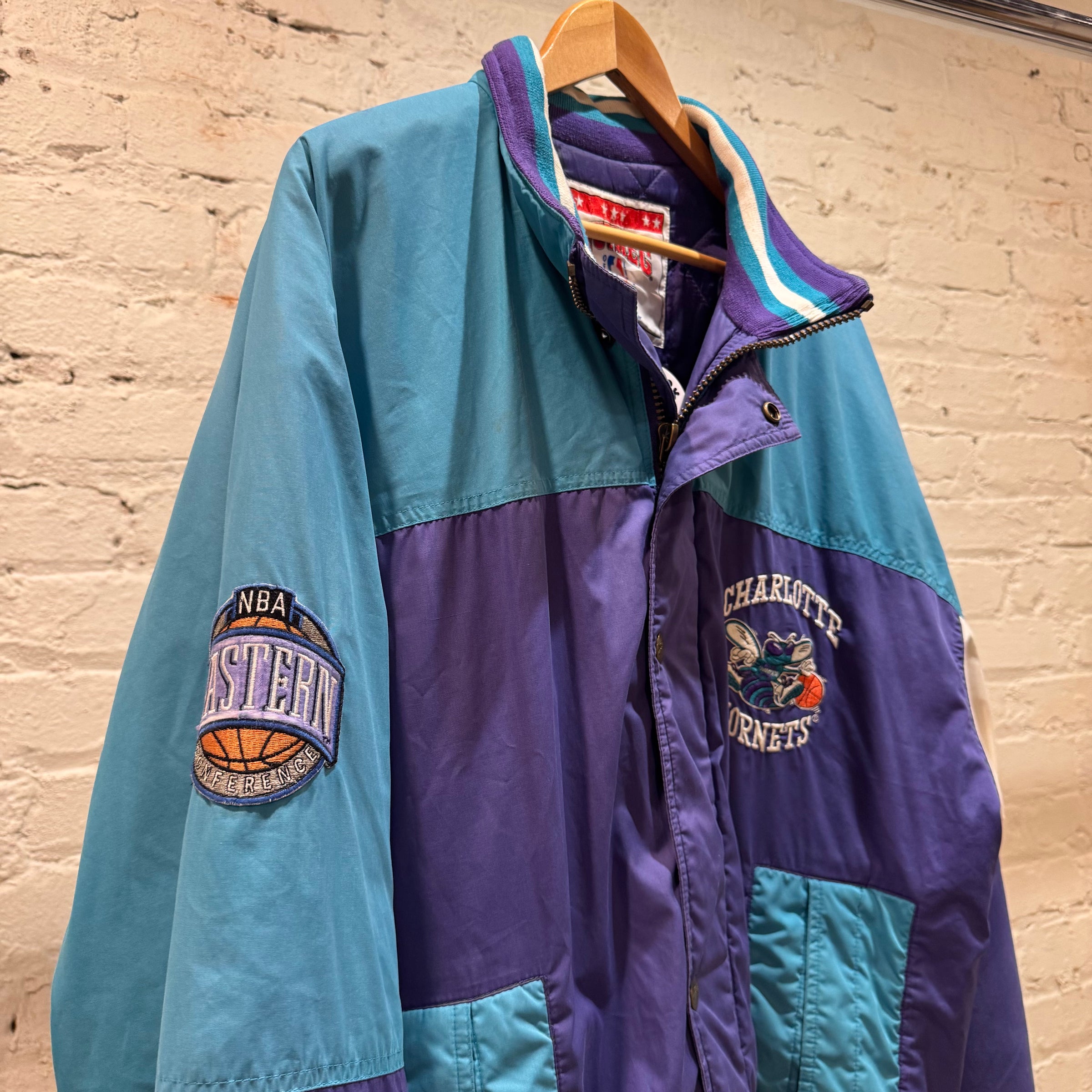 90's Charlotte Hornets Nutmeg Mills NBA Jacket | Ugly Duck Vintage